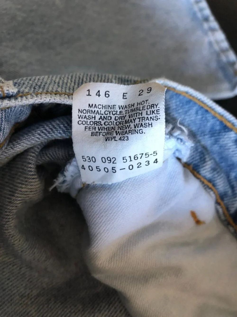 VTG Men Levis Blue Denim 505 Orange Tab Straight Leg USA 1992 32x32